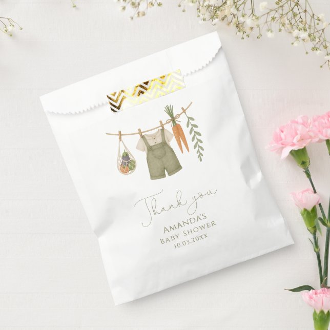 Locally Grown Gender Neutral  Baby Shower Favor Bag (Sealed)