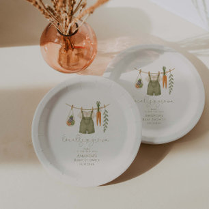 Locally Grown Gender Neutral Baby Shower Paper Plates