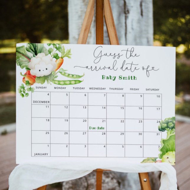 Locally grown gender neutral Guess the Due date Poster (Creator Uploaded)