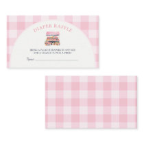 Locally Grown Girl Baby Shower Diaper Raffle Enclosure Card