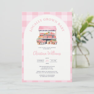 Locally Grown Girl Baby Shower Invitation