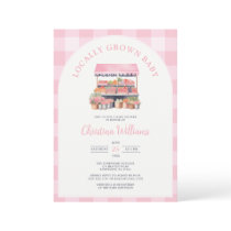 Locally Grown Girl Baby Shower Invitation