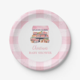 Locally Grown Girl Baby Shower Paper Plates