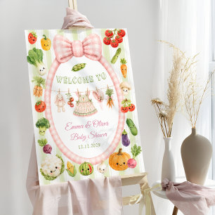 Locally Grown Girl Baby Shower Welcome Foam Board
