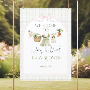 Locally Grown Girl Baby Shower Welcome Sign, Farme Foam Board