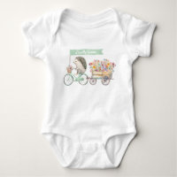 Locally Grown Hedgehog Baby Bodysuit – Green