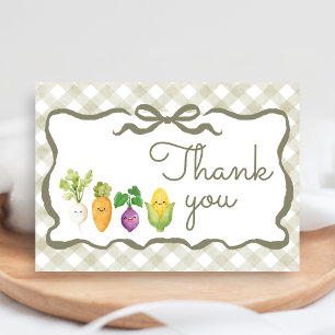 Locally Grown Little Sprout Baby Shower Letterpress Thank You Card