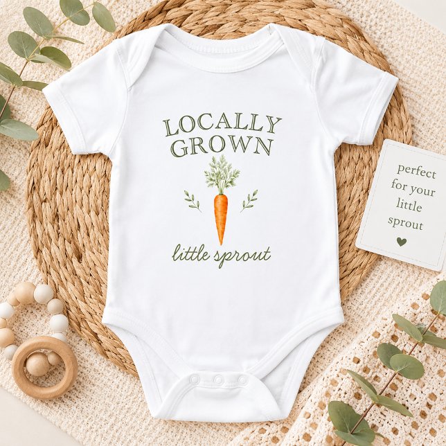 Locally Grown Little Sprout Carrot Baby Bodysuit (Creator Uploaded)