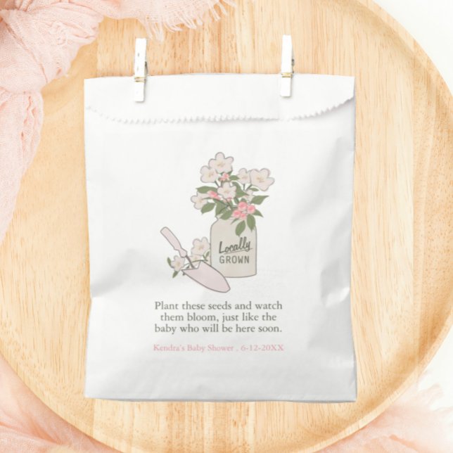 Locally Grown Little Sprout Garden Seeds Favor Bag (Creator Uploaded)
