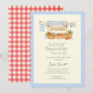 Locally Grown Market  Baby Shower  Invitation