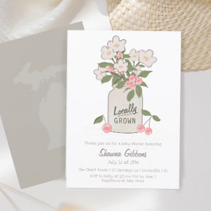 Locally Grown Michigan Baby Shower Invitation