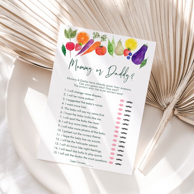 Locally Grown Mommy or Daddy Baby Shower Game (Creator Uploaded)