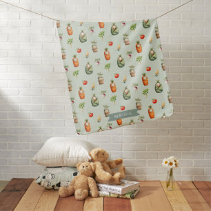 Locally Grown Personalized Baby Blanket Vegetables