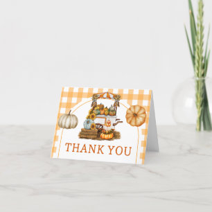 Locally Grown Pumpkin Baby Shower Thank You Card