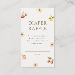 Locally Grown Rustic Baby Shower Diaper Raffle Enclosure Card