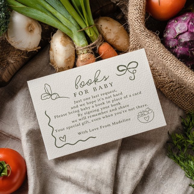 Locally Grown Rustic Farmer’s Market Books Baby Enclosure Card (Locally Grown Rustic Farmer’s Market Books Baby Enclosure Card)