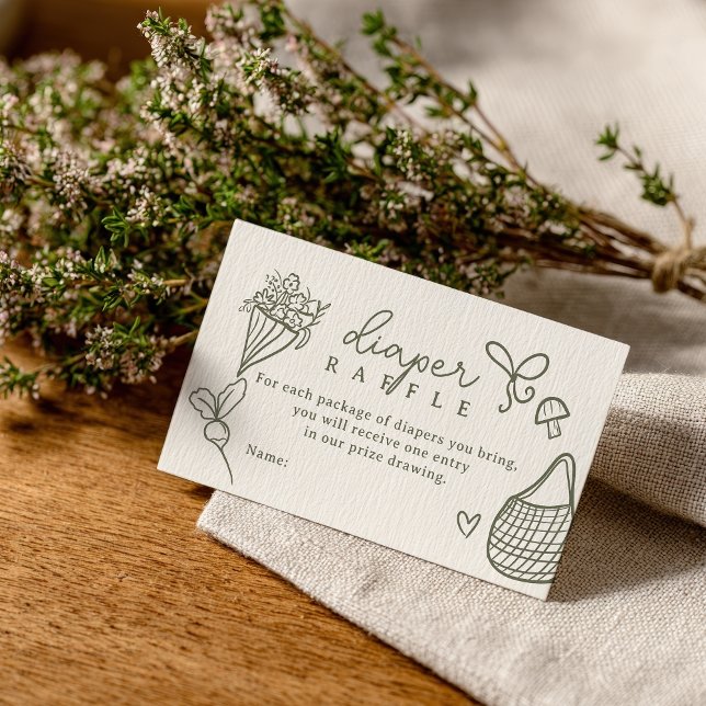 Locally Grown Rustic Farmer’s Market Diaper Raffle Enclosure Card (Locally Grown Rustic Farmer’s Market Diaper Raffle Enclosure Card)