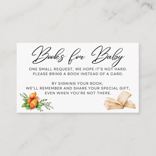 LOCALLY GROWN THEME - Books for Baby - Black Enclosure Card (Front)