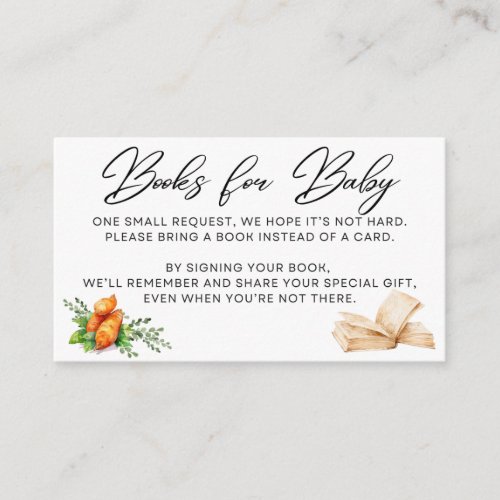 LOCALLY GROWN THEME _ Books for Baby _ Black Enclosure Card