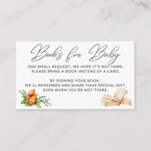 LOCALLY GROWN THEME _ Books for Baby _ Green Enclosure Card