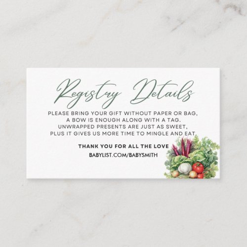 LOCALLY GROWN THEME _ REGISTRY DETAILS _ GREEN ENCLOSURE CARD