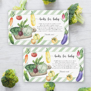 Locally grown vegetable - books for baby ticket enclosure card