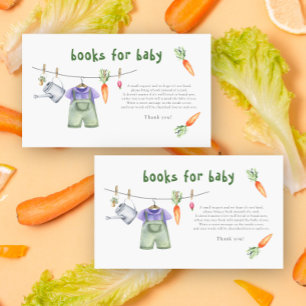 Locally grown vegetable - books for baby ticket enclosure card
