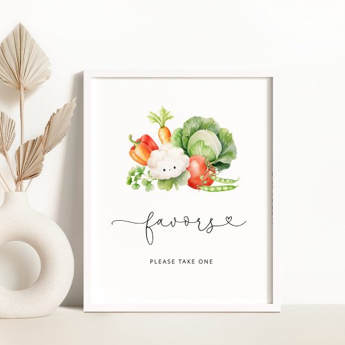 Locally grown vegetables baby shower Favors Poster