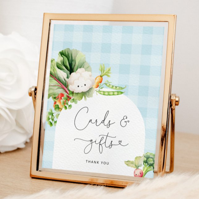 Locally grown vegetables blue cards and gifts sign (Creator Uploaded)