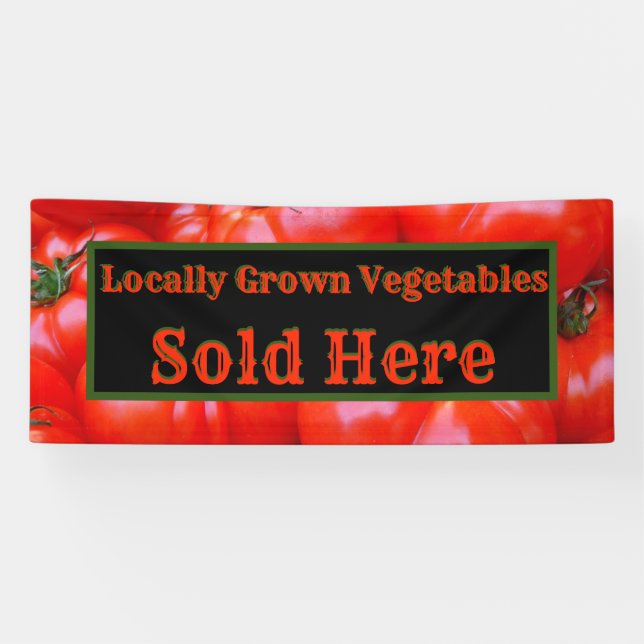 Locally Grown Vegetables Sold Here Banner (Horizontal)