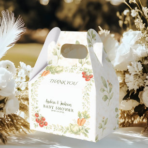 Locally Grown Veggie Carrots Tomatoes Floral  Favor Boxes