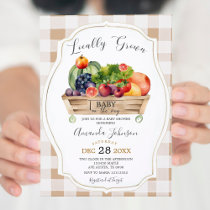 Locally Grown Veggies Farmers Market Baby Shower Invitation