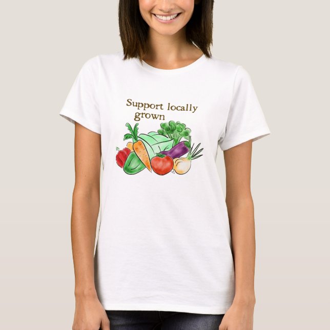 Locally Grown Veggies t-shirt (Front)