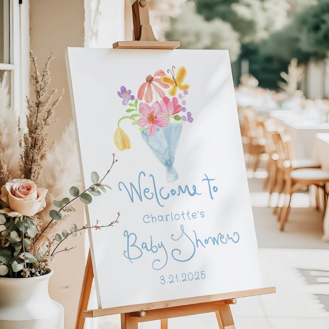 Locally grown Whimsical Baby Shower Welcome Foam Board (Creator Uploaded)