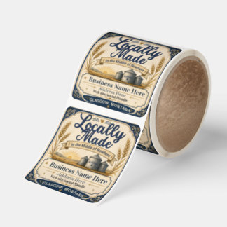 Locally Made in Glasgow Montana Square Sticker
