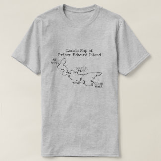 Locals map of Prince Edward Island T-Shirt