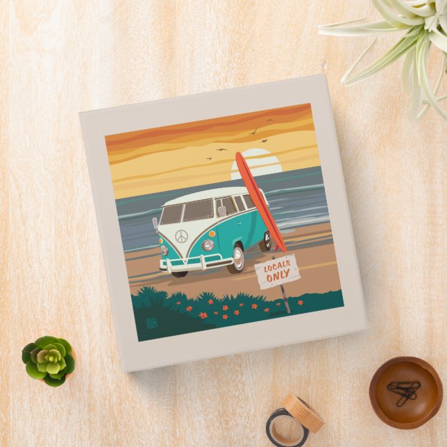 Locals Only | VW Surf Van 3 Ring Binder (In Situ)