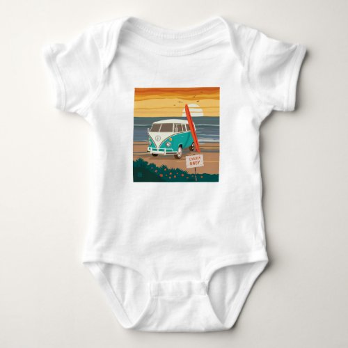 Locals Only  VW Surf Van Baby Bodysuit