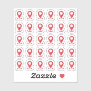 Location Marker Travelling Trip Route Map Planner Sticker