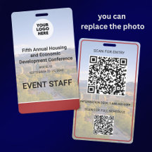 Location Replaceable Photo Logo QR Conference 