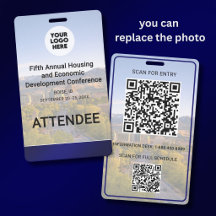 Location Replaceable Photo QR Logo Conference