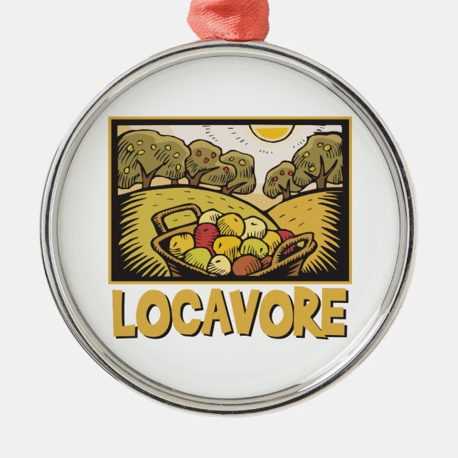 Locavore Slow Food Metal Ornament (Front)