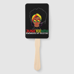 Loc'd Hair Black Woman Remebering My Ancestors Hand Fan