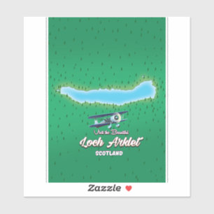 loch Arklet map Scotland vintage map Sticker