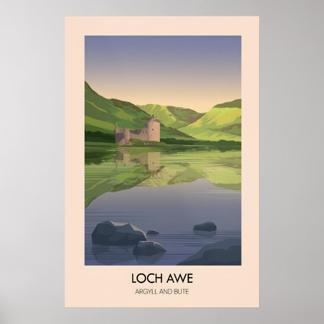 Loch Awe Argyll and Bute Travel Poster (Front)