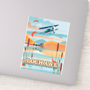 Loch Awe Scotland travel poster Sticker