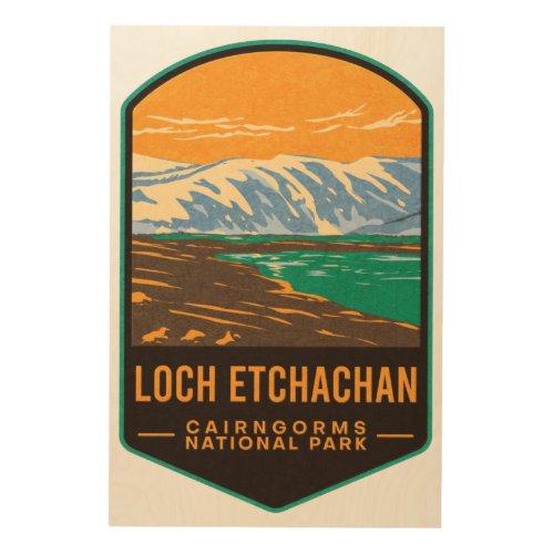 Loch Etchachan Cairngorms National Park Wood Wall Art