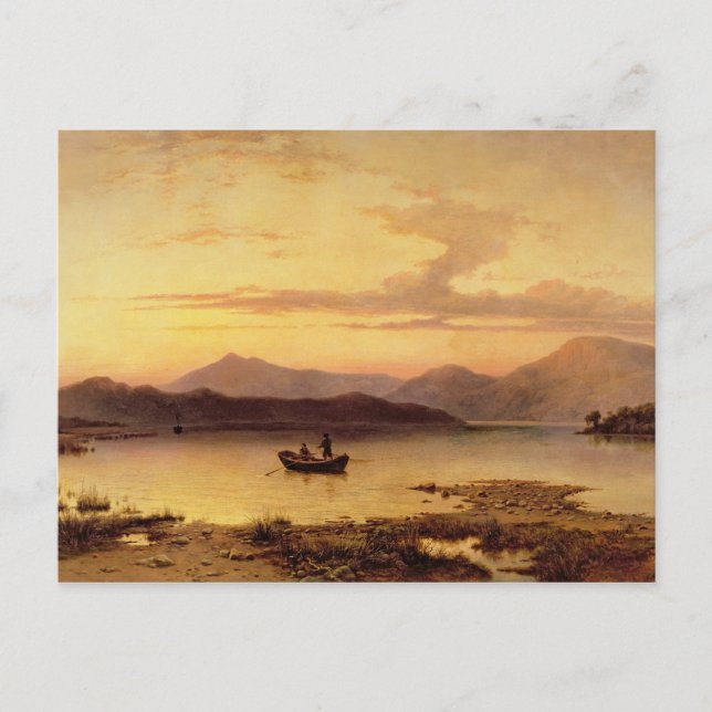Loch Etive, from Bonawe - Evening, 1875 (oil on ca Postcard (Front)