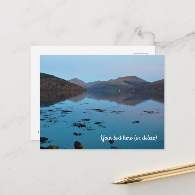 Loch Fyne in Blue, Scotland Postcard (Front/Back In Situ)