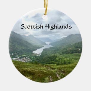 Loch Leven Landscape in Scottish Highlands Ceramic Ornament